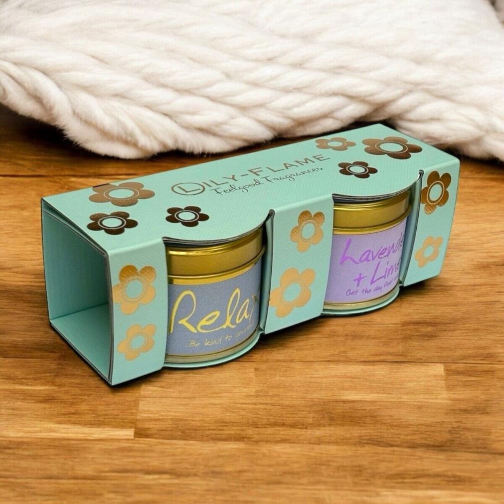 Lily-Flame Relaxing 2 Mini Tin Candle Gift Set Extra Image 1